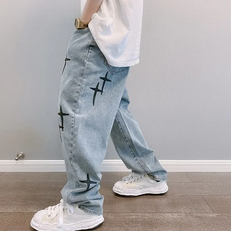 Jeans Men Wide Leg Cargo Pants Streetwear Baggy Men Korean Fashion Loose Straight Male Clothing Y2K Hip Hop Style Male Trousers - Image 4