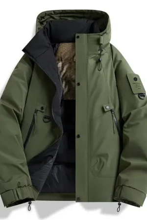 2025 New Men's Winter Coat Thickened and Warm Loose Cotton Jacket Outdoor Ski Jacket Padded Jacket